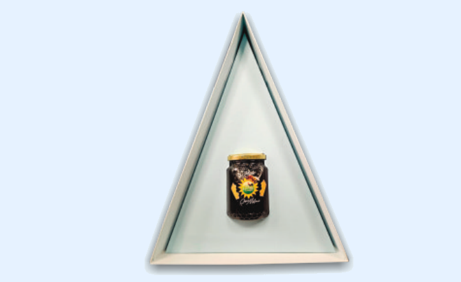 Confezione Regalo Triangolo — 1 Vaso Miele I-PRÁ Castagno